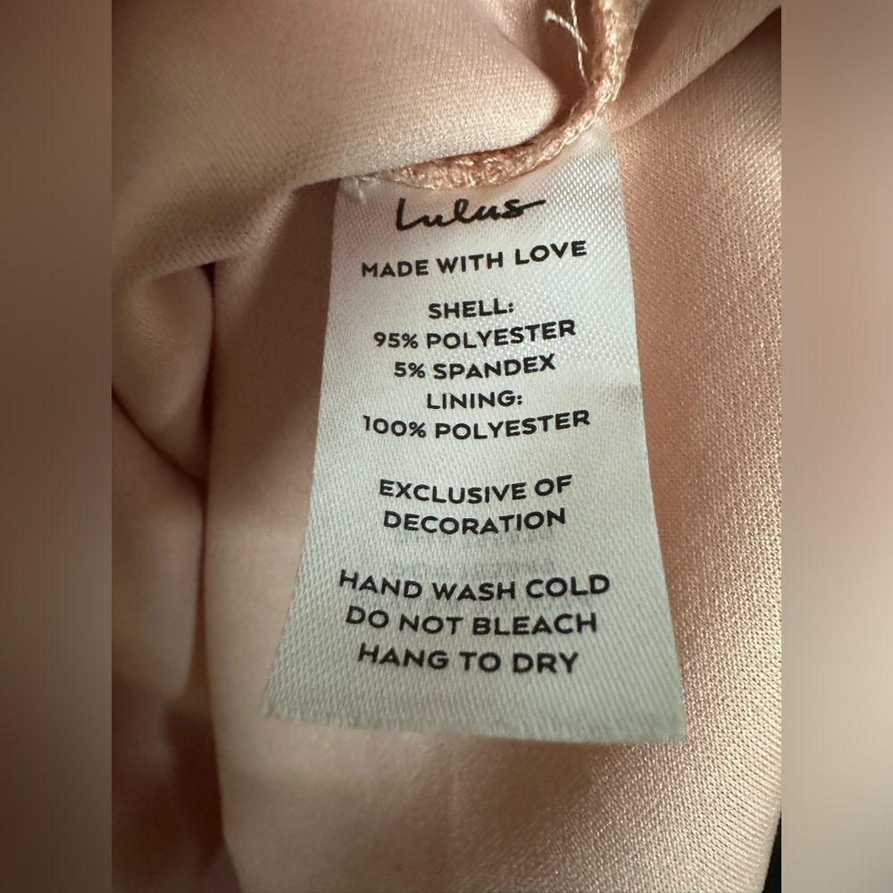 Lulus women’s medium strapless peach medium dress NWT - Picture 7 of 7